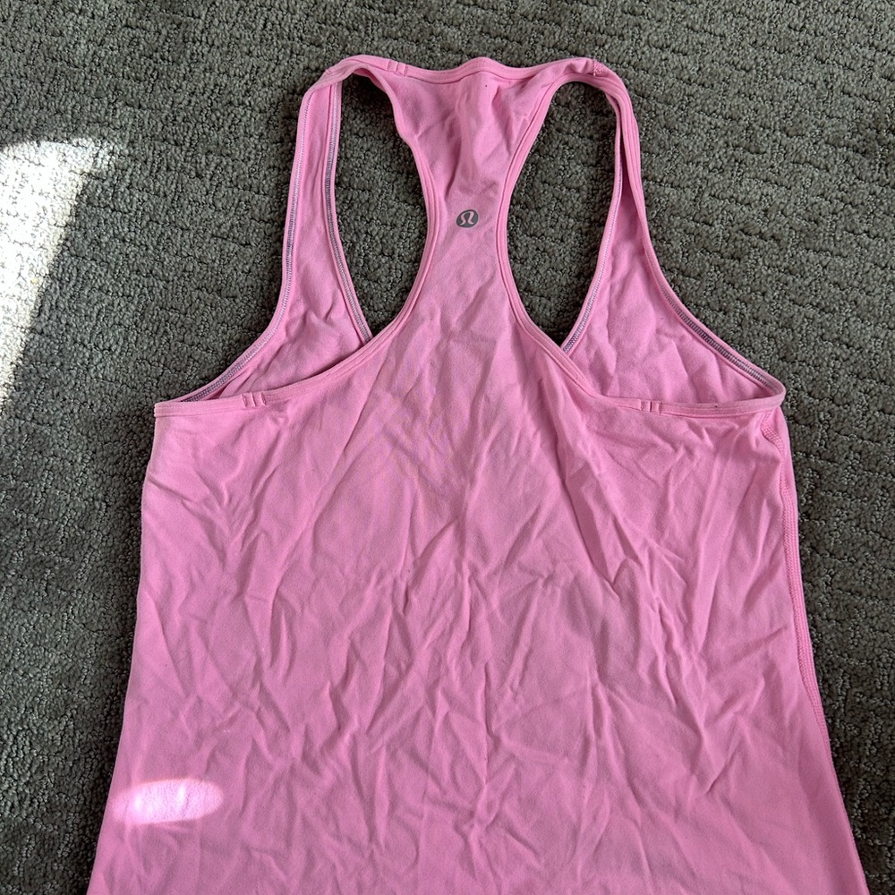 Pink Lululemon Racerback Tank Top - Picture 2 of 2